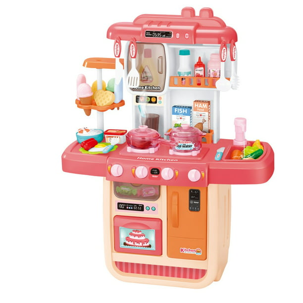 Details about   Kids Large Kitchen Playset Girls Boys Pretend Cooking Toy Play Set Pink Gift US